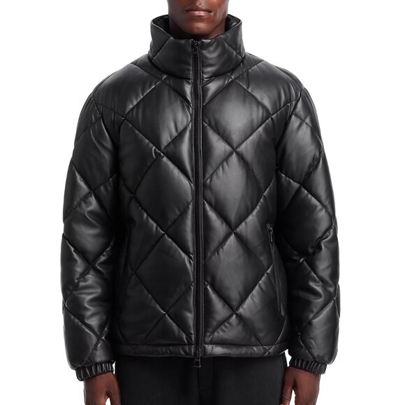 Hugo Boss Men's Long Sleeve HUGO Borin Zip Front Quilted Puffer Jacket Black XL - Picture 6 of 8